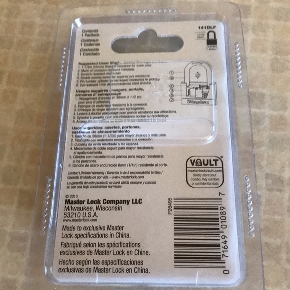 Master Lock with 2 keys New - Picture 2 of 2